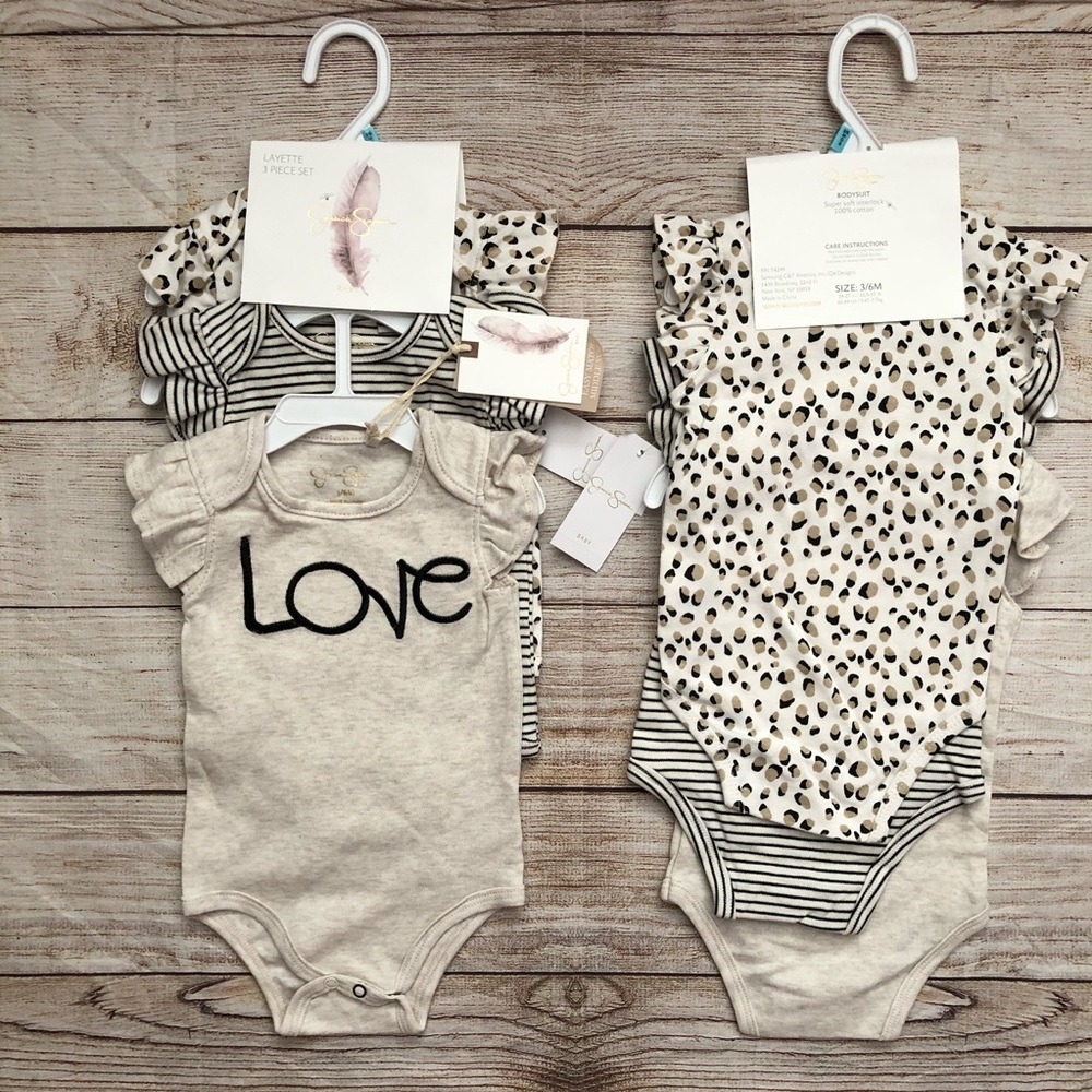 Jessica Simpson 3-piece onesie set - NEW